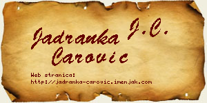 Jadranka Čarović vizit kartica
